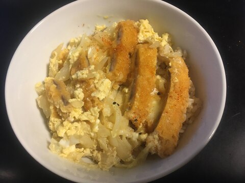 アジフライの卵とじ丼